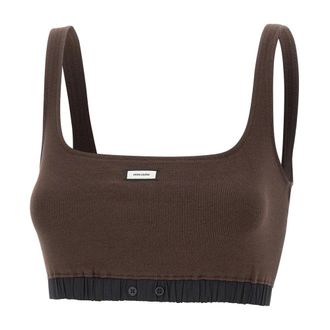 Entire studios Sleeveless Tops, female, Brown, Size: XS Lounge Bra