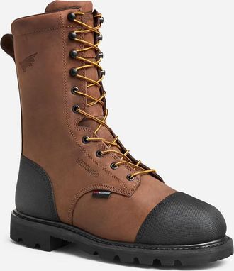 Red Wing Shoes Mens Waterproof Safety Toe Metguard Boot In Brown