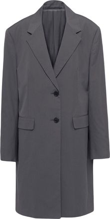 Prada single-breasted cotton coat - women - Cotton - 38 - Grey