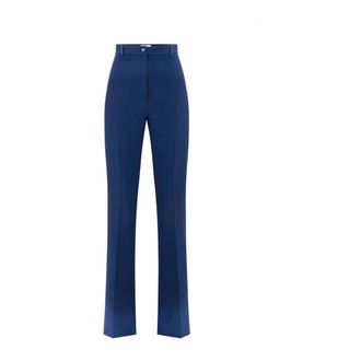 Elisabetta Franchi Dames, Broeken, Blauw, Maat: XL Poliester
