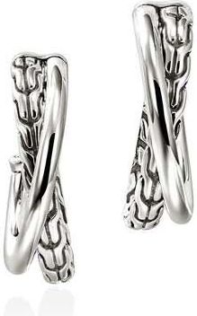 John Hardy JH Essential Crossover Earring, Sterling Silver, 20.5MM EB98714
