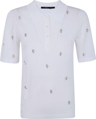 Seventy Viscose Rib Embroidered Polo Shirt