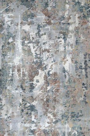 Kukoon Blue Grey Abstract Contemporary Area Rug in Stone | Size: 190 cm x 280 cm