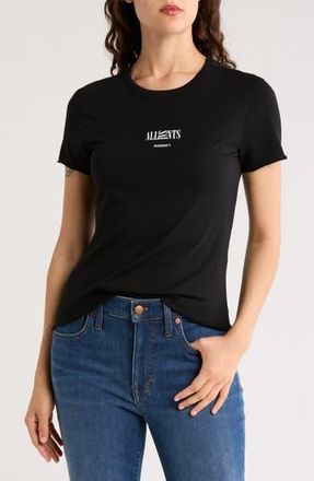 AllSaints Burman Bela Logo Graphic T-Shirt in Black at Nordstrom Rack, Size X-Small
