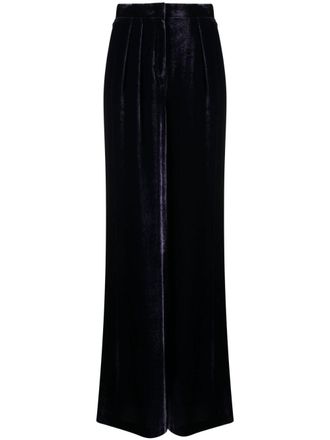Alberta Ferretti velvet maxi skirt - women - Viscose/Silk/Cupro - 40 - Purple
