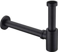 OEM Desag&uuml;e De Lavabo De Lat&oacute;n Con Sif&oacute;n En P Y Junta Deslizante Ajustable De 3,2 Cm, Desag&uuml;e Decorativo De Pared, Negro Mate