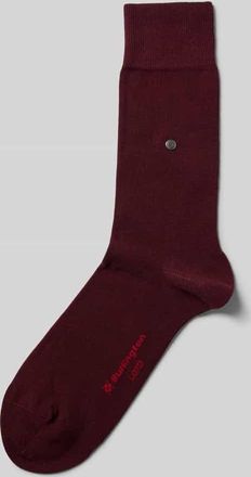 Burlington Socken aus Bio-Baumwoll-Mix mit Logo-Applikation Modell Lord in Bordeaux, Größe 40-46