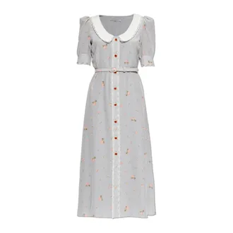 Alessandra Rich Dames, Jurken, Grijs, Maat: XS Zijde