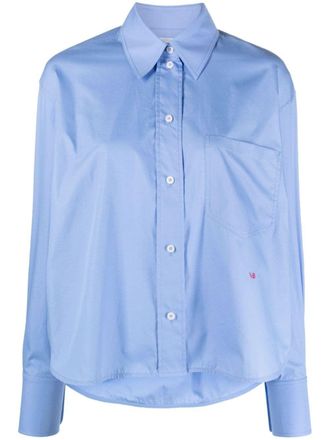Victoria Beckham Camicia Crop Con Ricamo Vb-Donna