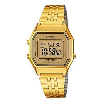 Casio STANDARD Vintage Dial Steel Link Band en Waterproof Gold Digital LA680WGA-9D