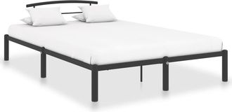 vidaXL Estructura De Cama Sin Colch&oacute;n Metal Negro 160x200 Cm Vidaxl