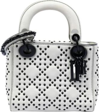 Dior Pre-owned Lady Dior Handbag - Dames - Vintage Handtas - Wit - ONE Size - Leer - Vintage