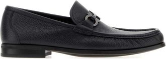 Ferragamo Navy Leather Loafers
