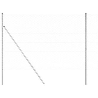 Berkfield Home Hexagon Fence 1.5x50 m Galvanised Steel in Silver