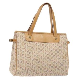 Celine Tweedehands Canvas handtassen - Dames - Vintage Shopper - Beige - ONE Size - Leer - Vintage