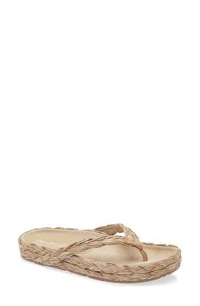 Pedro Garcia Alda Raffia Flop Flop in Bark Raffia at Nordstrom Rack, Size 8Us / 38Eu