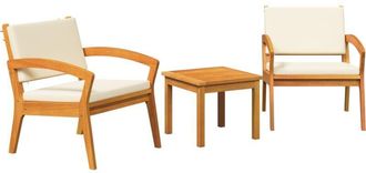 vidaXL Bistro Set Brown 45 x 45 x 38cm Solid Acacia wood vidaXL