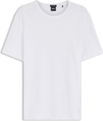 BOSS Cotton-linen T-shirt in a regular fit