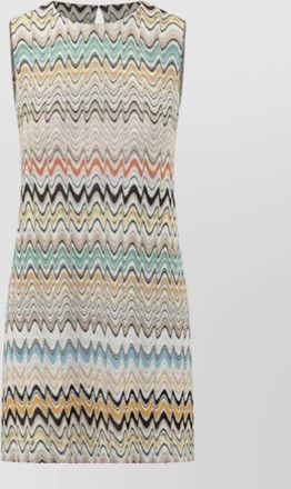 Missoni bohemian zigzag knit sleeveless mini dress