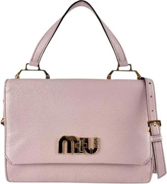 Miu Miu Pre-owned Schoudertas - Dames - Vintage Handtas - Roze - ONE Size - Leer - Vintage