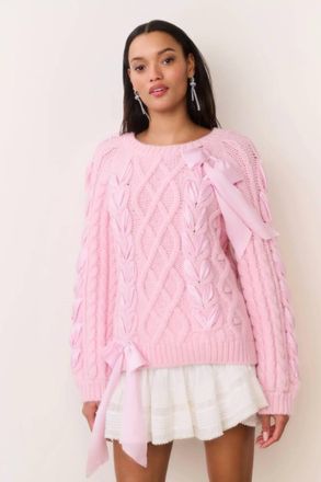 LoveShackFancy Kloss Pullover Sweater In Pink