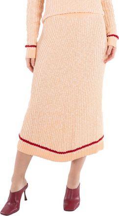 Jil Sander Ladies Ribbed Knit Midi Skirt, Brand Size 36 (US Size 4)