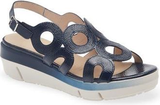 Wonders Slingback Platform Slide Sandal in Lack Baltic at Nordstrom, Size 9.5-10Us