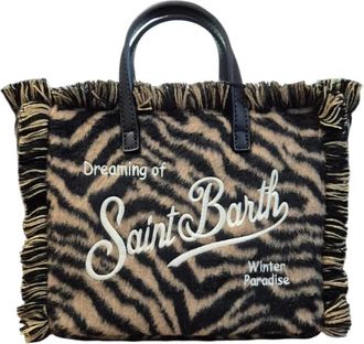 Saint Barth Vanity Mini Felt - - Bags - Donna - Marrone - ONE SIZE