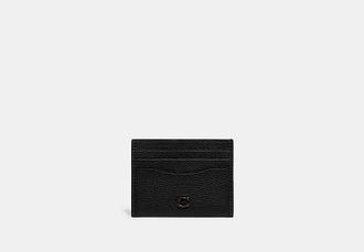 Coach Mens Card Case in Black | Leather