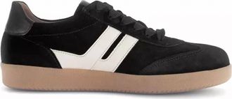 Gabor Womens Retro-Inspired Low-Profile Sneakers In Black And Cream
