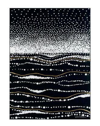 Empire Art Direct Infinity Sands Ii Washable Black Art Area Rug