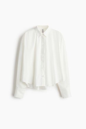 H&M Bluse in Loose Fit - White