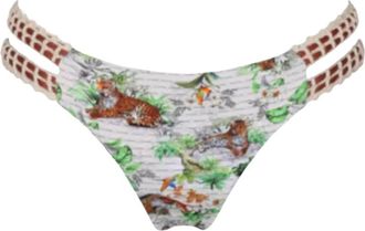Del Maar Omkeerbare Tijger Bikini Broek - Dames - Bikinis - Veelkleurig - XS - Badmode