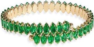 Nordstrom Rack Navette Coil Bracelet in Emerald- Gold at Nordstrom Rack
