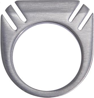 Rick Owens Gesneden Afgeschuinde Ring - unisex - Ringen - Grijs - L - Accessoires