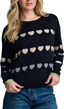 Lisa Todd Womens Love Track Sweater In Black