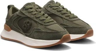 BOSS Suede sneakers with Double B monogram