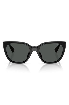 Ralph Lauren 56mm RA5330U Gradient Butterfly Sunglasses in Shiny Black/light Grey at Nordstrom