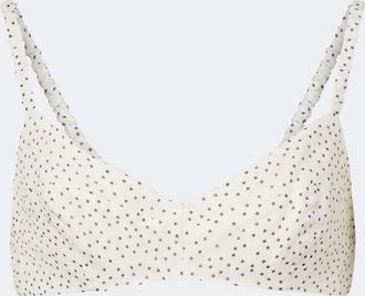 Sir. Top in organza di seta a pois