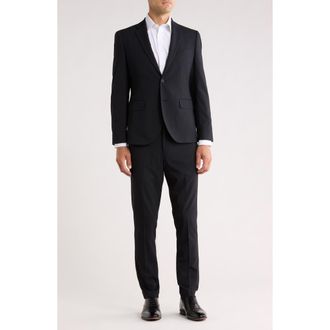 Nordstrom Rack Extra Trim Fit Suit in Black Rock at Nordstrom Rack, Size 46L