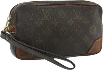 Louis Vuitton Pre-owned Clutches, female, Brown, Size: ONE SIZE Pre-owned Vintage Monogram Clutch