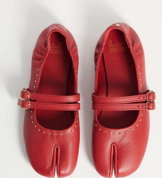 Bronx Semm-ie - Ballerine in morbida pelle rossa-Rosso