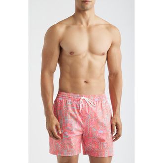 Chubbies Pyramid Poolside Lined 5.5-Inch Swim Trunks in Coral at Nordstrom, Size Xx-Large