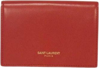 Saint Laurent Pre-owned Card Case - unisex - Vintage Accessoires - Rood - ONE Size - Leer - Vintage