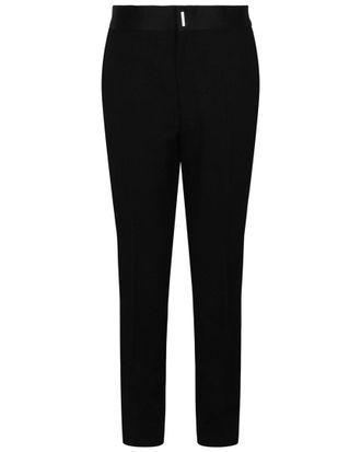 Givenchy Classic Fit Satin-Trim Wool Trouser