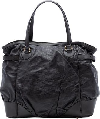 Gucci Pre-owned Gucci Embossed Leather Horsebit Full Moon Tote Ladies XZ8RESVCNAHFSQXX