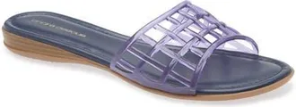 Andr&eacute; Assous Nabil Jelly Slide Sandal in Navy at Nordstrom, Size 8.5