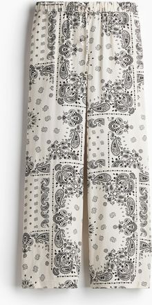 H&M Weite Hose mit Kordelzug - Beige