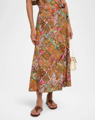 Marie Oliver Estine Wrap Skirt In Tahiti
