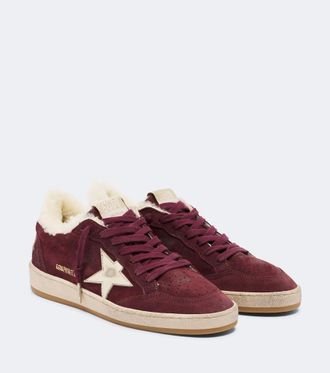 Golden Goose Ball Star shearling-lined suede sneakers